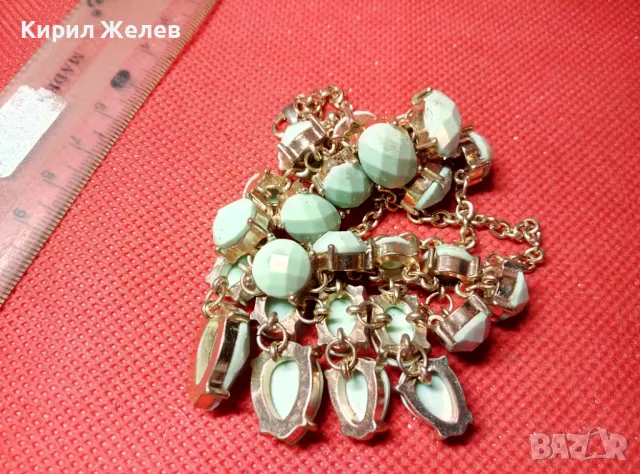 ЕФЕКТНА ЗЛАТИСТА ВИНТИДЖ АРТ СТИЛ ОГЪРЛИЦА КОЛИЕ 47326, снимка 9 - Колиета, медальони, синджири - 47309100