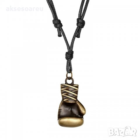 Колие боксова ръкавица пънк боксови ръкавици, кожена огърлица, дължината може да се регулира свободн, снимка 7 - Колиета, медальони, синджири - 38282768