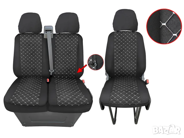 Капитонирана тапицерия за Iveco Daily 2+1 след 2018, снимка 3 - Аксесоари и консумативи - 55869116