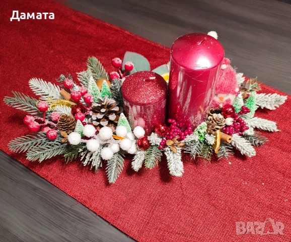 Коледни декорации -свещници/табелки /подаръчни кутии и др.