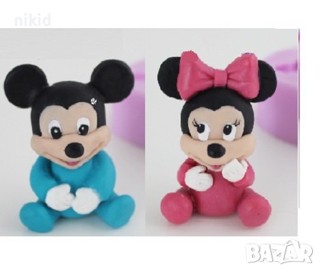 3D Мики Мини Маус бебе силиконов молд форма фондан шоколад гипс декор кубчета с имена