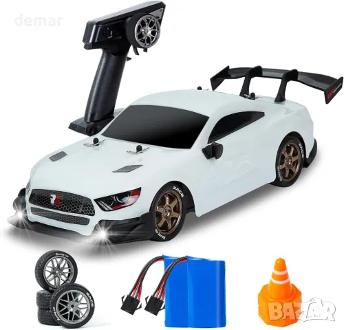 BORSTOYPRO RC Дрифт количка, 1:14 Дрифт количка с дистанционно управление 4WD GT, бяла, снимка 1