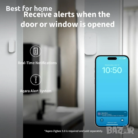 Сензор за врати и прозорци Aqara , снимка 3 - Друга електроника - 53370290