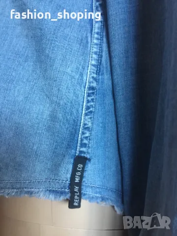 Дънкова риза Replay, размер S, снимка 12 - Ризи - 49401203