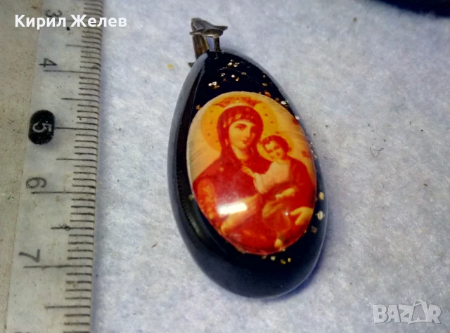 ПРАВОСЛАВНА ИКОНКА от СМОЛА РЕТРО РЕЛИГИОЗНО АРТ БИЖУ 50675, снимка 2 - Антикварни и старинни предмети - 51277926