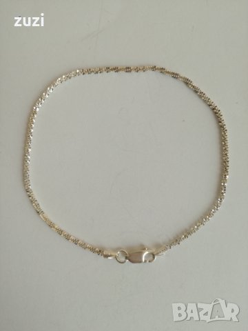 Италианска Сребърна гривна - сребро проб, снимка 2 - Гривни - 30856025