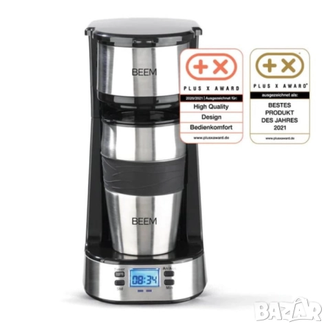 1бр./ Програмируема кафеварка BEEM, Thermo 2 Go, с вграден термос 420 ml, 24h таймер, LCD екран, мие, снимка 10 - Друга електроника - 52002046