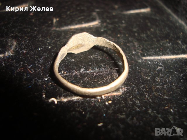 САЧАНЕН ВЪЗРОЖДЕНСКИ ПРЪСТЕН с БУКВА Д СТАРИННА МАЙСТОРСКА ИЗРАБОТКА А73561, снимка 6 - Антикварни и старинни предмети - 30720230
