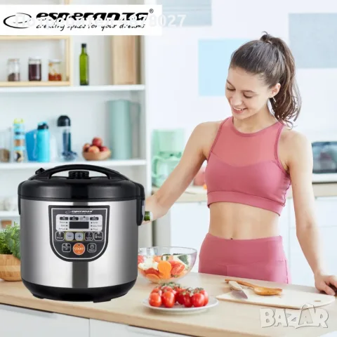 Мултикукър Esperanza, 860W, 5 литра, 11 Програми, Инокс, 2 ГОДИНИ ГАРАНЦИЯ, снимка 7 - Мултикукъри - 55877807