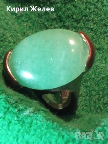 СТАР МЕДЕН СКЪПОЦЕНЕН АРТ НУВО ПРЪСТЕН с ТУРМАЛИН 21660, снимка 2 - Пръстени - 36417947