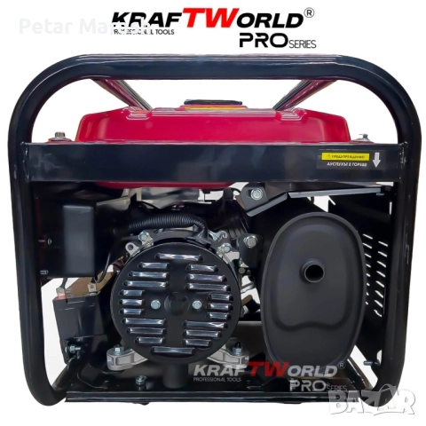 Четиритактов Бензинов генератор 4.5 kW с дистанционно запалване KraftWorld PRO Агрегат за ток с елек, снимка 8 - Генератори - 52222605