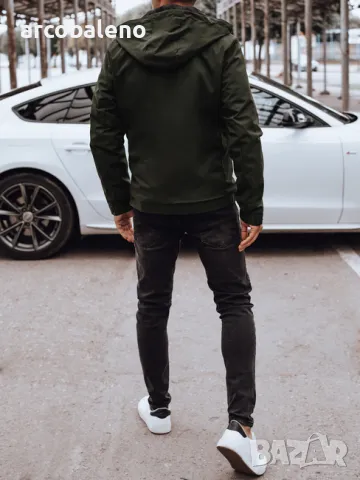 Мъжко преходно яке с качулка, 5цвята , снимка 4 - Якета - 47359549