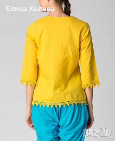 Нова блуза в жълто , снимка 2 - Блузи с дълъг ръкав и пуловери - 30684127