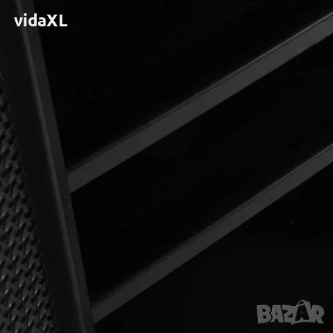vidaXL Градински шкаф за съхранение, черен, 65х45х88 см, PP ратан, снимка 5 - Кутии за съхранение - 56146233