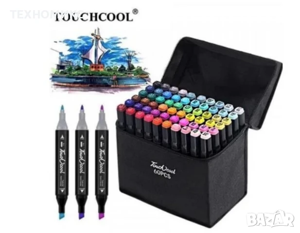 Комплект от маркери с алкохолна основа и калъф за съхранение 48/60/80/120/168 бр, снимка 10 - Други стоки за дома - 40958063