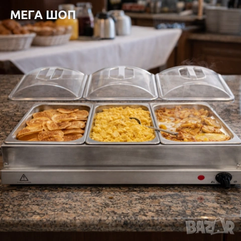 Електрически нагревател за бюфет 2 в 1 - винаги топла храна