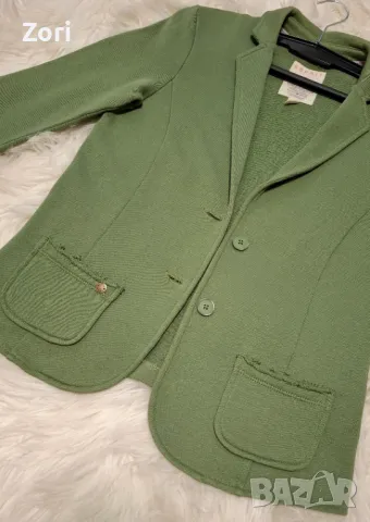 Зелено сако със 7/8 дължина на ръкава , снимка 4 - Сака - 49747672