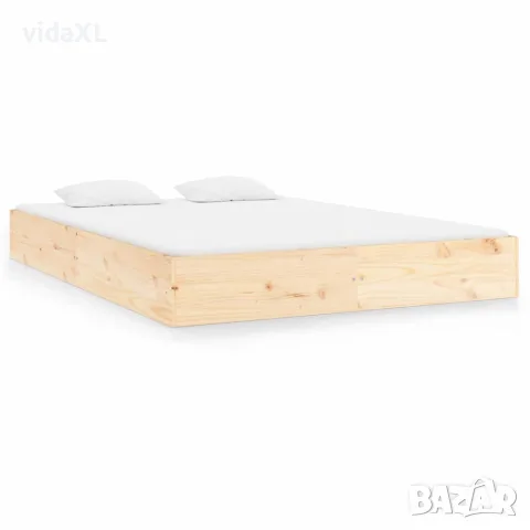 vidaXL Рамка за легло без матрак, масивна дървесина, 140x200 см