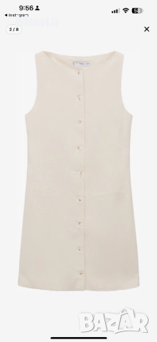 Ленена рокля Mango, снимка 2 - Рокли - 51630616