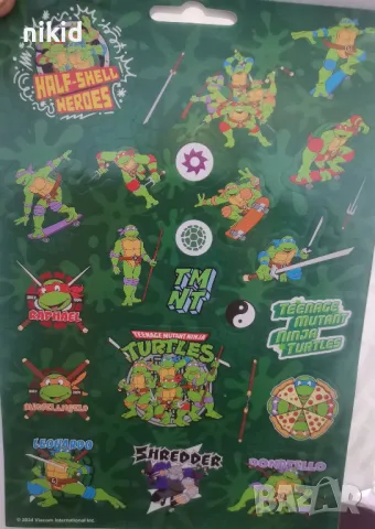 200 бр Костенурките Нинджа книжка албум самозалепващи лепенки стикери, снимка 4 - Други - 48755454