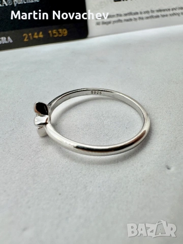 Сребърен пръстен с мойсанит (Диамант) 0.3 карата, снимка 8 - Пръстени - 53331585