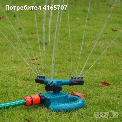 Автоматична градинска пръскачка с 3 регулируеми рамена и 12 дюзи, 360°, снимка 6 - Други - 53371743