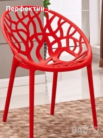 Ефектен,дизайнерски стол полипропилен,градински стол,трапезен икономичен стол за външна употреба, снимка 2 - Градински мебели, декорация  - 52117024