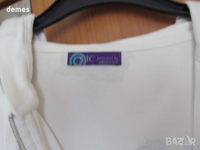 Бял дамски суичър с принт ARIZONA, размер 10/12 М, снимка 13 - Суичъри - 51696203