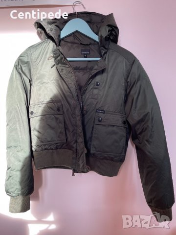 Оригинално кроп яке с пух Calvin Klein