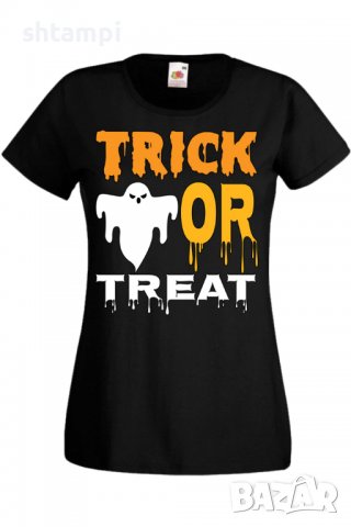 Дамска тениска Trick Or Treat 2,Halloween,Хелоуин,Празник,Забавление,Изненада,Обичаи,, снимка 1 - Тениски - 38144282