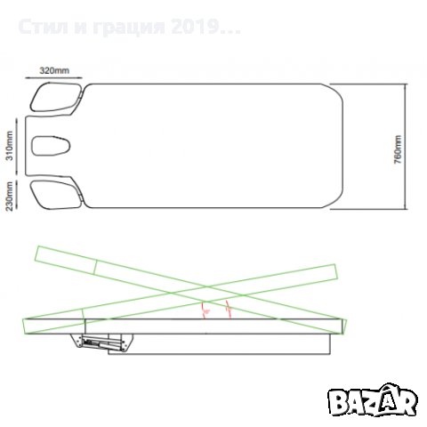 Спа кушетка Troch (4 мотора) 198 x 76 x 67/94 см, снимка 6 - Кушетки - 44164004