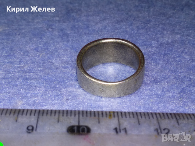 СТАР ВИНТИДЖ СРЕБЪРЕН ПРЪСТЕН Тип ХАЛКА СРЕБРО 925 с ДВЕ ДЕЛФИНЧЕТА 43780, снимка 7 - Пръстени - 44661696