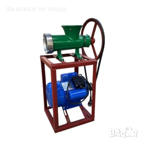 Чугунена месомелачка 32-ри номер с електромотор и стойка, снимка 2 - Други инструменти - 50324781