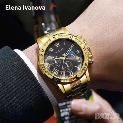 Стилен мъжки часовник в луксозна кутия