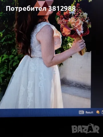 Уникална булчинска рокля с дантели, снимка 1