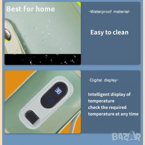 Преносим бебешки дигитален нагревател за шишета-зелен, снимка 2 - Други - 42701704