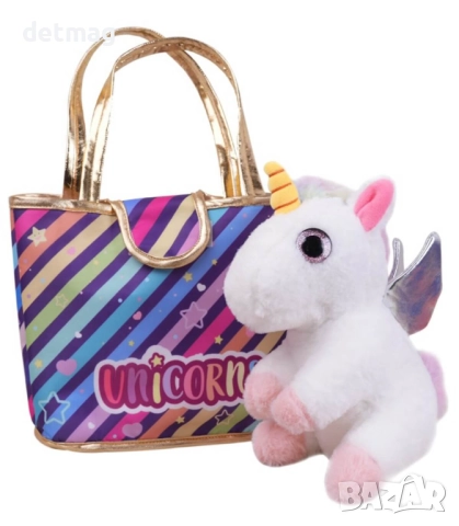 Плюшен еднорог в чанта DARENLAND