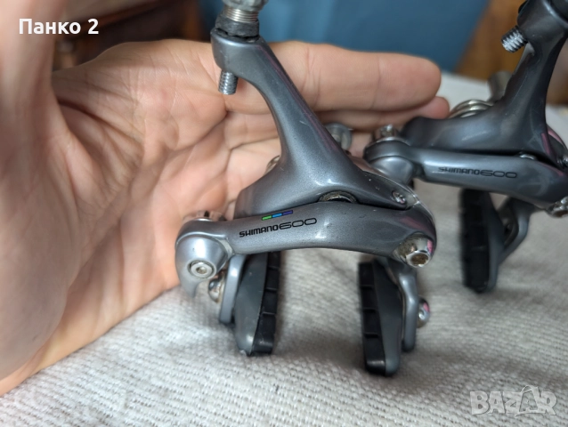 Ретро Шосейни Челюсти Shimano 600 Tricolore, снимка 2 - Части за велосипеди - 52153168