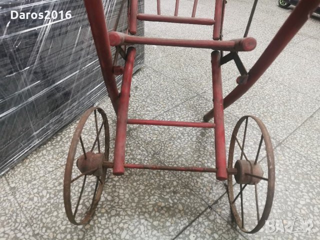 Много стара детска дървена количка, снимка 11 - Други ценни предмети - 31354894
