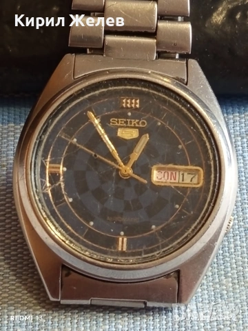 Колекционерски часовник SEIKO 5 AUTOMATIC работи рядък циферблат 54518, снимка 2 - Мъжки - 54118248