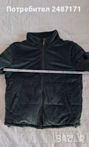 Зелено топло кадифено яке, снимка 3 - Якета - 52795958