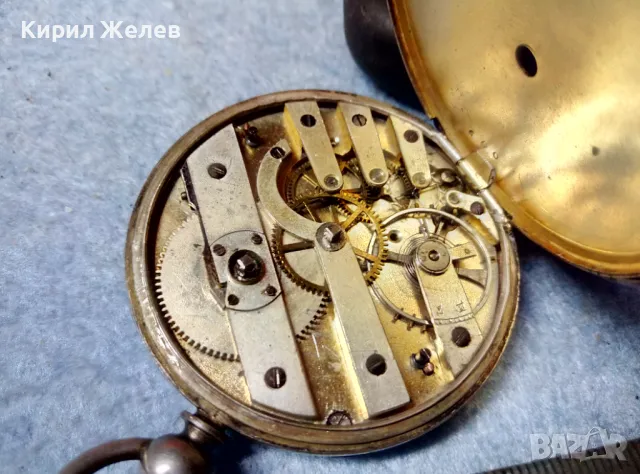 Стар СРЕБЪРЕН ДЖОБЕН ЧАСОВНИК РЯДЪК КОЛЕКЦИОНЕРСКИ МОДЕЛ БОНУС 2 КЛЮЧЕТА За СВЕРЯВАНЕ НАВИВАНЕ 48680, снимка 7 - Антикварни и старинни предмети - 48033788