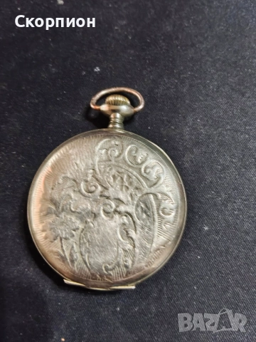 Швейцарски джобен часовник с посребрени капаци - REVUE - 17 РУБИНА, снимка 10 - Джобни - 47157361