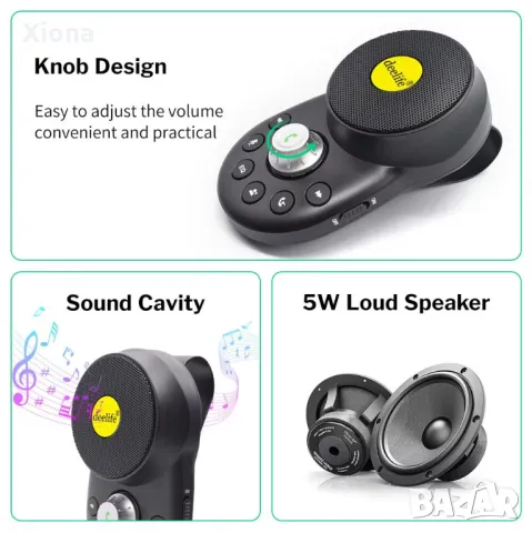 Висок клас bluetooth комплект за автомобил Deelife NX2, снимка 8 - Bluetooth тонколони - 49334390