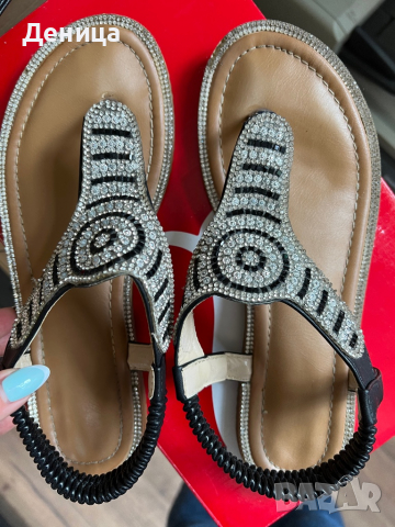 Сандали с камъчета , снимка 1