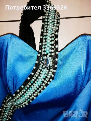 Тюркоазена бутикова рокля - Италия 🇮🇹, снимка 14 - Рокли - 36695605