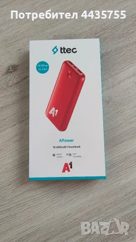 Външна батерия ttec, чисто нова 10000mah 