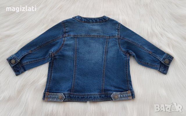 Бебешко дънково яке - размер 9 месеца , снимка 4 - Бебешки якета и елеци - 42289388