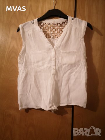 Нова плажна бяла блузка S размер лятна, снимка 1
