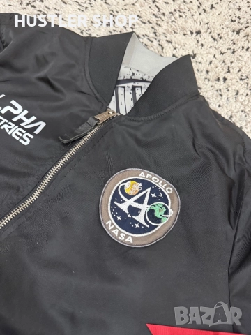 Мъжки двулицев бомбер ALPHA INDUSTRIES. Размер М, снимка 8 - Якета - 52816595